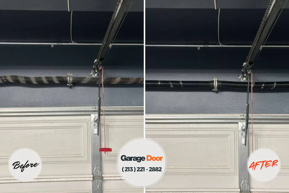 Before and after: garage door repair Haledon, NJ